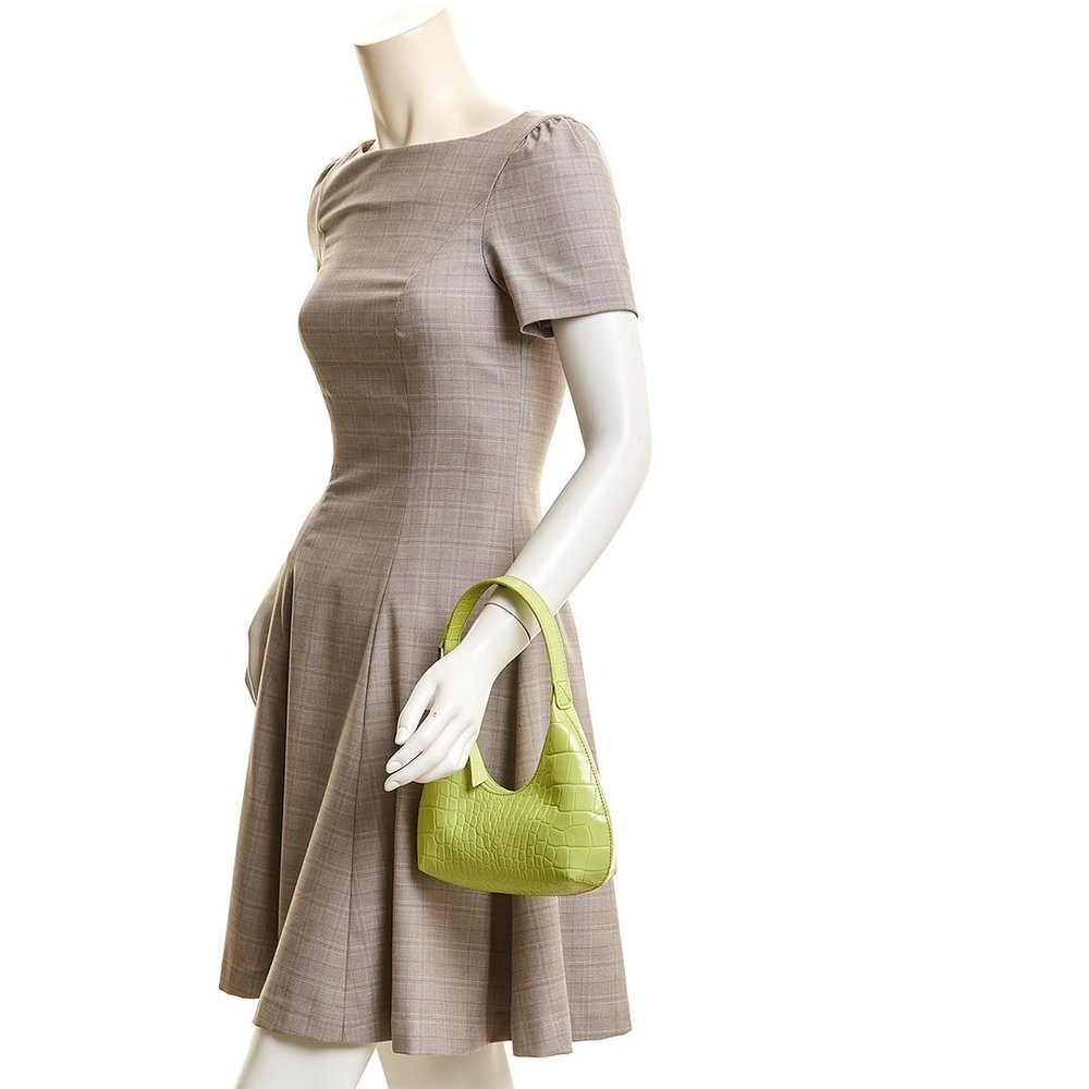 By Far Amber Croc-Embossed Leather Shoulder Bag - Picture 3 of 4